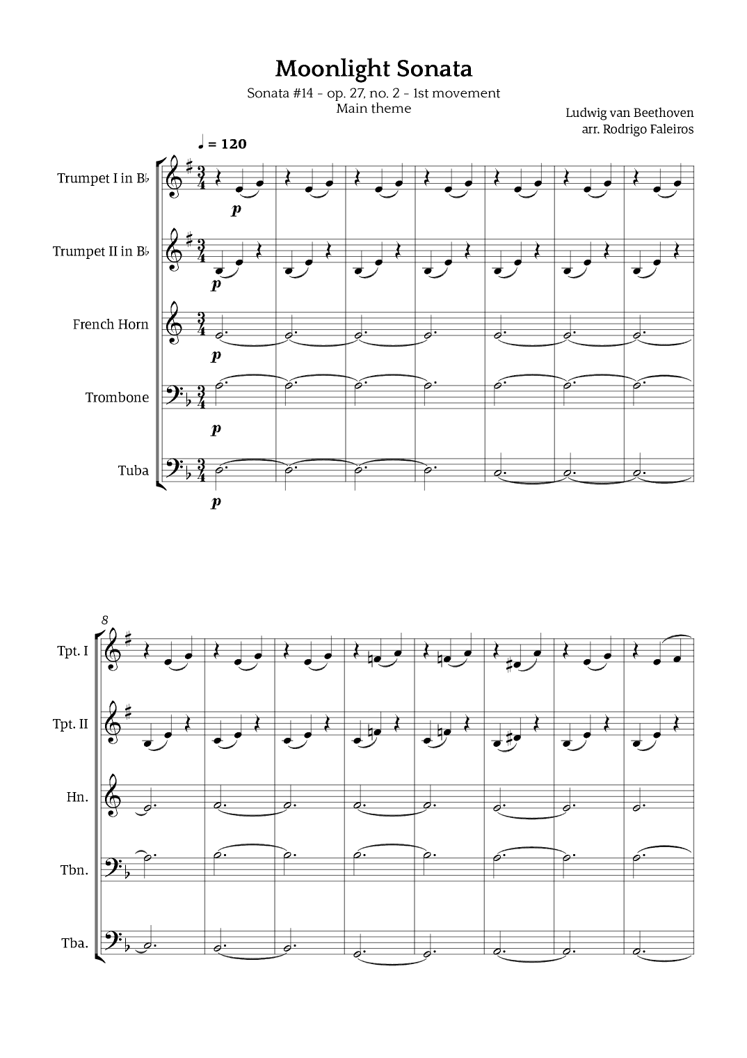 Moonlight Sonata (arr. Rodrigo Faleiros)