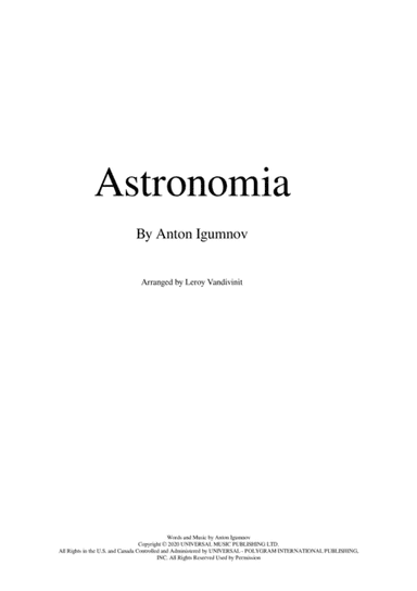 Astronomia (arr. Leroy Vandivinit)