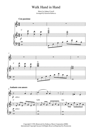 Walk Hand In Hand (arr. Kaiserin Rebecca)