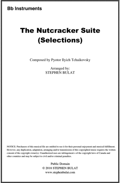 The Nutcracker Suite (Selections) - Lead sheet (melody & chords) for Bb Instruments (arr. Stephen Bulat)