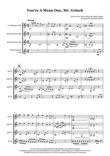 You're A Mean One, Mr. Grinch (arr. Kayleigh Huelin)