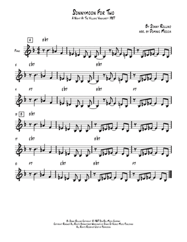Sonnymoon For Two (arr. Dominic Meccia)