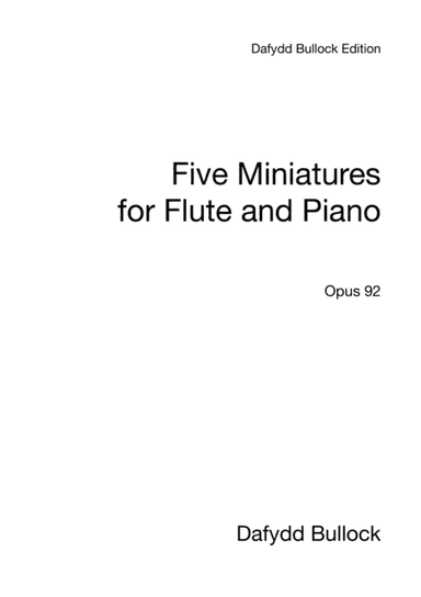 Five Miniatures for Flute and Piano