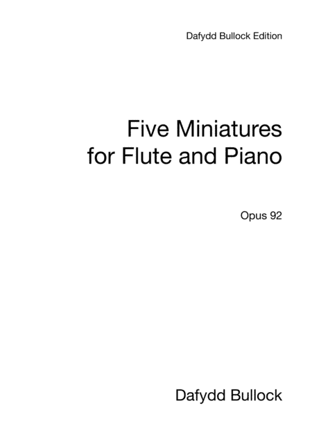 Five Miniatures for Flute and Piano