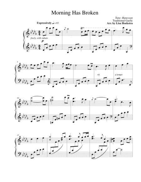 Morning Has Broken (arr. Lisa Hoekstra)