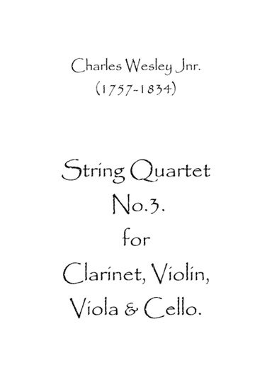 String Quartet No.3 (arr. Spence Bundy)