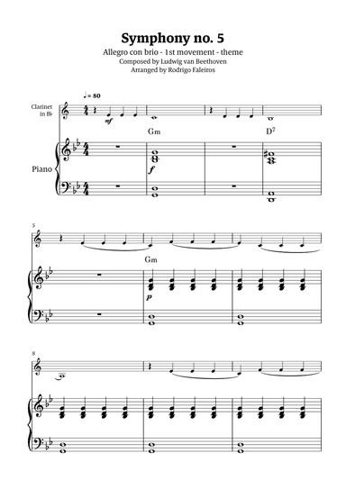 Symphony no. 5 - 1st movement (theme) (arr. Rodrigo Faleiros)