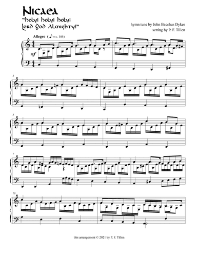 Nicaea ("Holy! Holy! Holy!") (arr. setting by P. F. Tillen (2021))