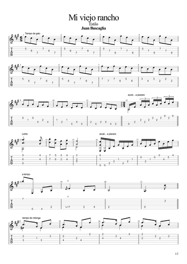 Mi viejo rancho (Argentine folk) (arr. Leonardo Ramos)