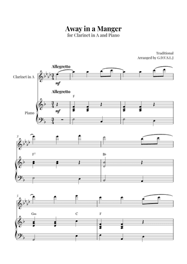 Away in a Manger (arr. G.D.V.S.L.J)