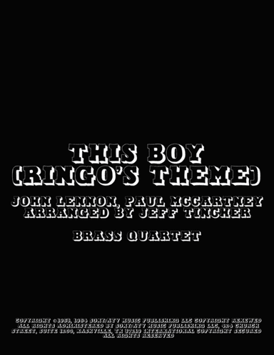 This Boy (ringo's Theme) (arr. Jeff Tincher)