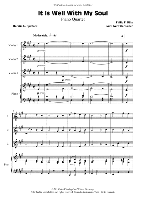 It Is Well With My Soul (arr. Gert Th. Walter)