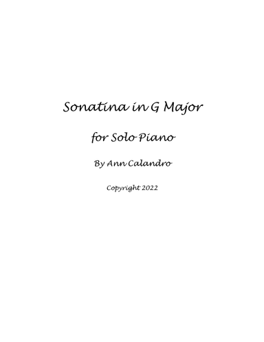 Sonatina in G major