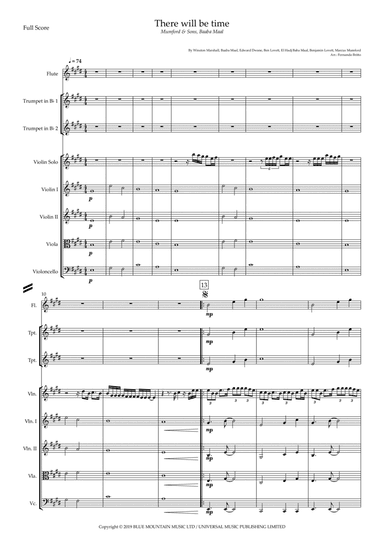There Will Be Time (arr. Fernando Britto)
