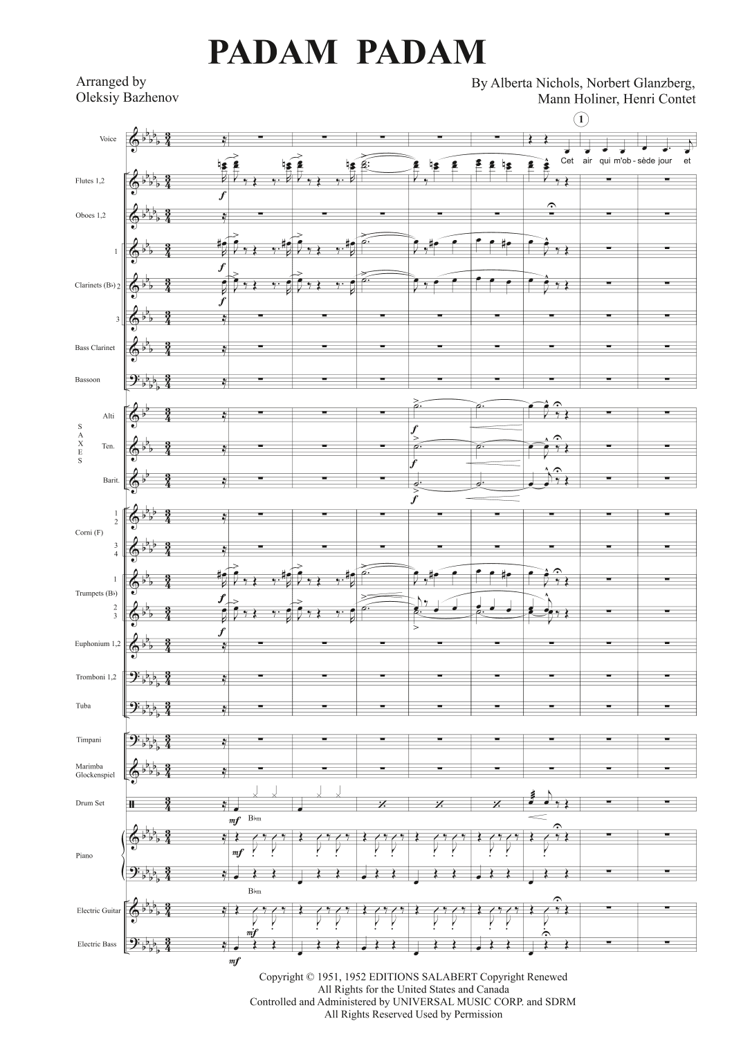 Padam Padam (arr. arrange by Oleksiy Bazhenov)
