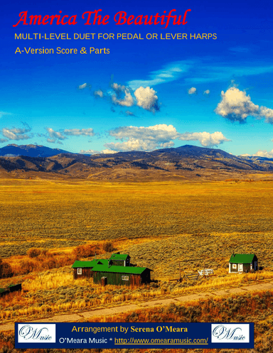 America The Beautiful, Multi-Level Duet for Harps, A Version, Score & Parts (arr. Serena O'Meara)