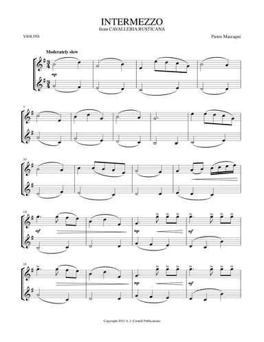 Intermezzo (from Cavalleria rusticana) (arr. Mark Phillips)