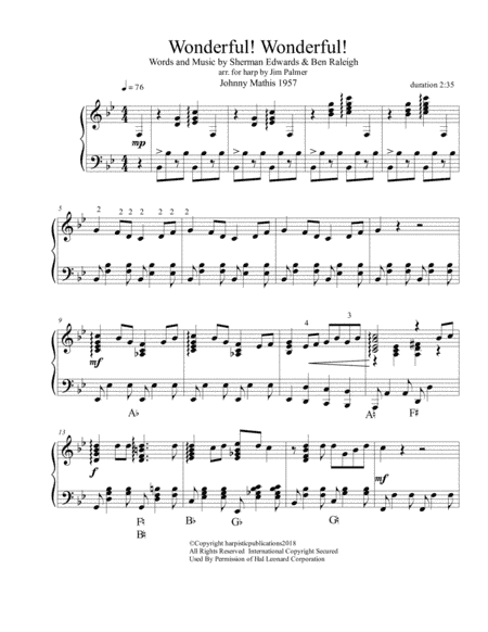 Wonderful! Wonderful! (arr. Jim Palmer)