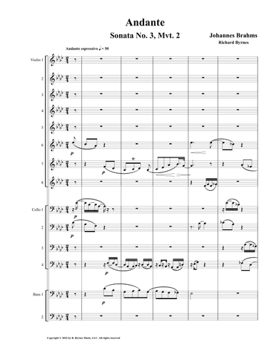 Andante, Op. 5, Mvt. 2 (String Orchestra) (arr. Richard Byrnes)