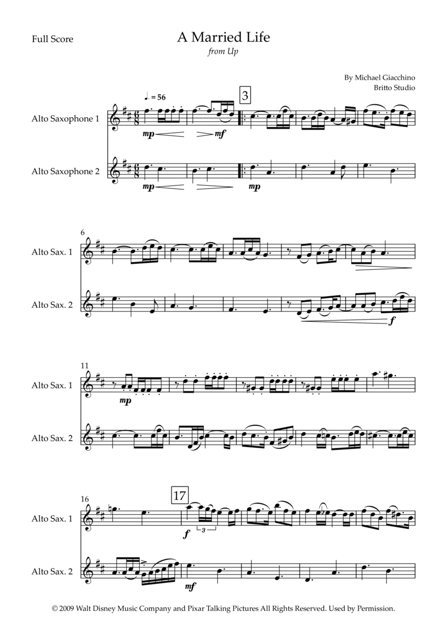 Married Life (arr. Fabio Britto)