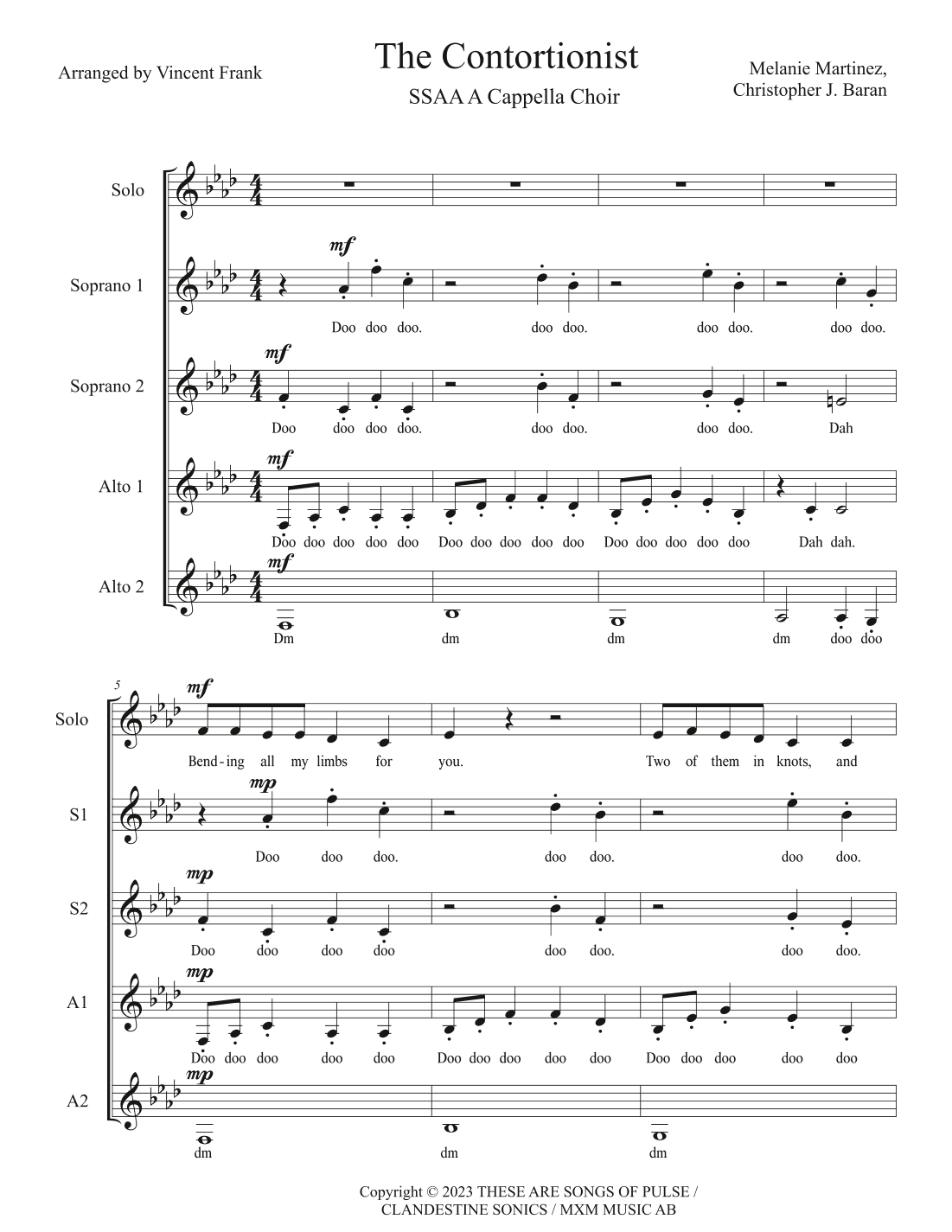 The Contortionist (arr. Vincent Frank)