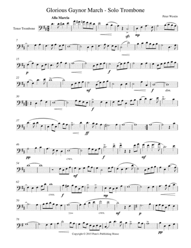 Glorious Gaynor March arranged for Trombone Solo