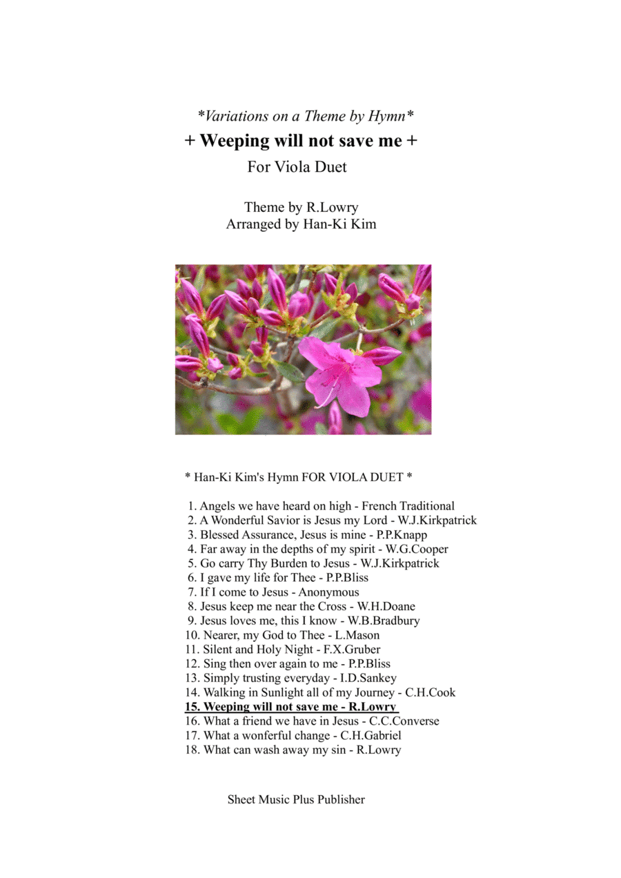 Weeping will not save me (For Viola Duet) (arr. Han-Ki Kim)