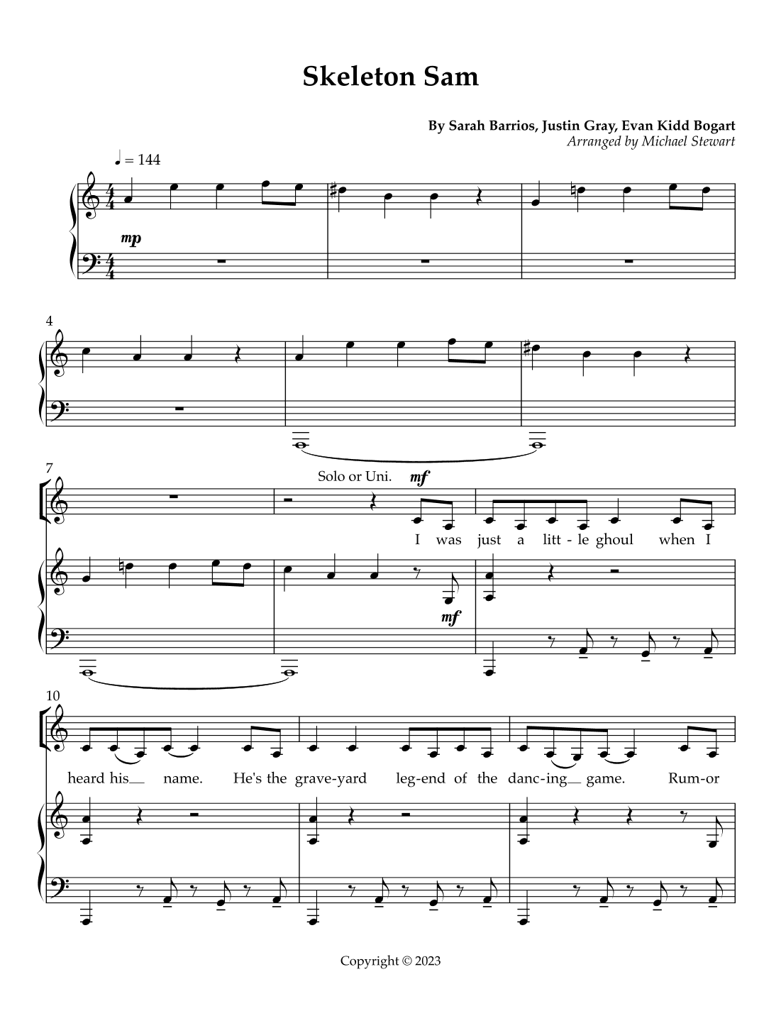 Skeleton Sam (arr. Michael Stewart)
