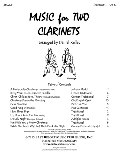 Christmas Duets for Clarinet - Set 6 - Music for Two Clarinets (arr. Daniel Kelley)