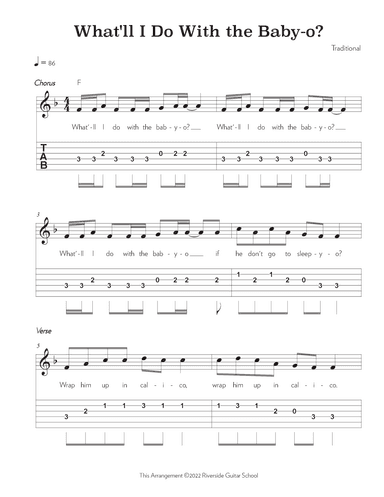 What'll I Do With the Baby-O? (arr. Riverside Guitar School)