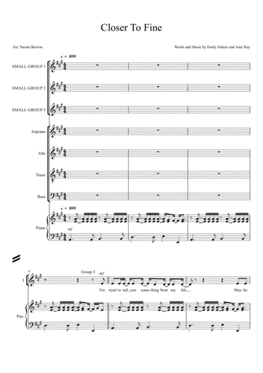 Closer To Fine (arr. Naomi Berwin)