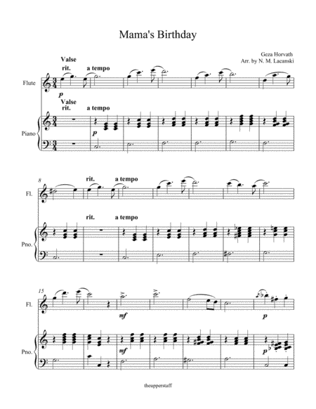 Mama's Birthday (arr. Nick Lacanski)