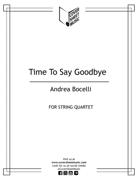 Time To Say Goodbye (arr. Jose Quintana)