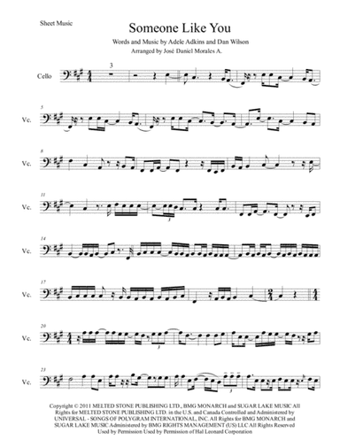 Someone Like You (arr. José Daniel Morales A.)