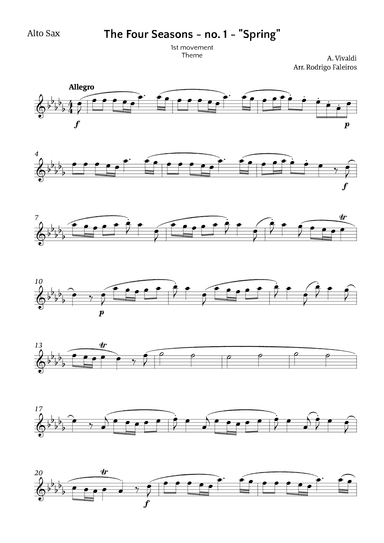 The Four Seasons - Spring (arr. Rodrigo Faleiros)