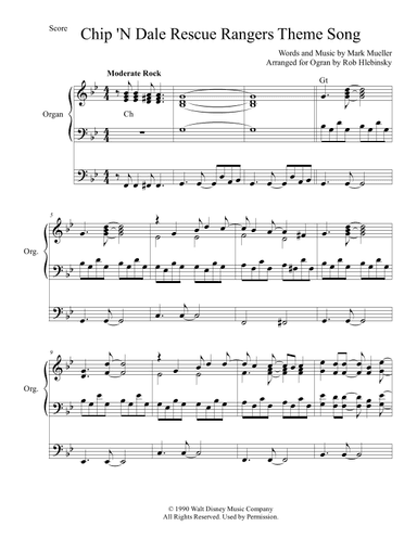 Chip 'n Dale's Rescue Rangers Theme Song (arr. Rob Hlebinsky)