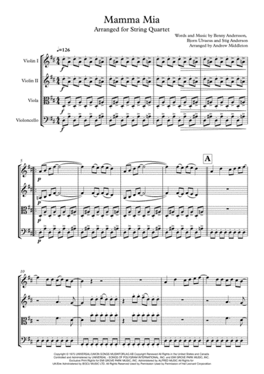 Mamma Mia (arr. Andrew Middleton)