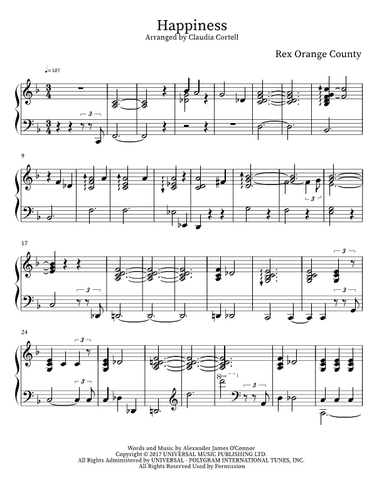 Happiness (arr. Claudia Cortell)