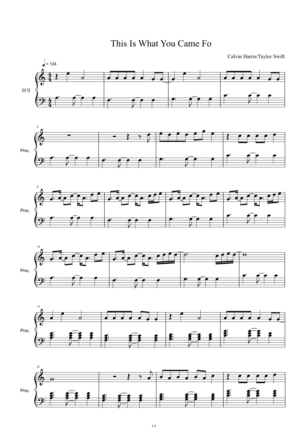 This Is What You Came For (arr. Taylor Swift)