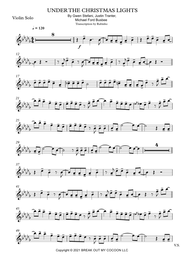 Under The Christmas Lights (arr. Rubinho)