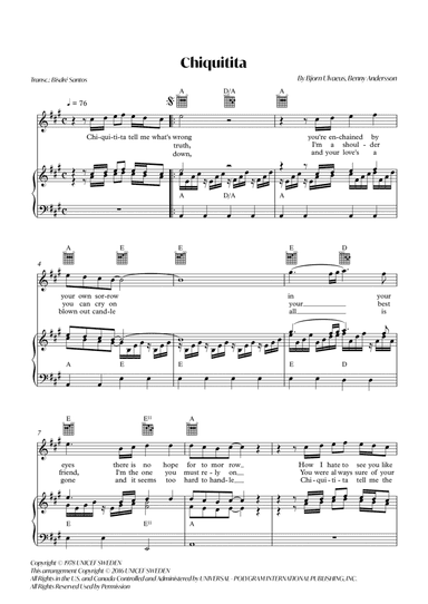 Chiquitita (arr. Bisdre Santos)