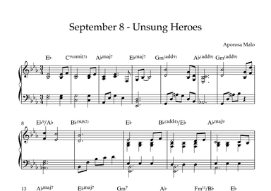 September 8 - Unsung Heroes