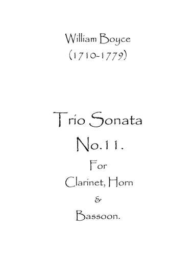 Trio Sonata No.11 (arr. Spence Bundy)