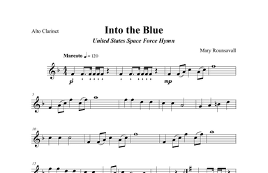 US SPACE FORCE HYMN (Into the Blue)  ALTO CLARINET PART