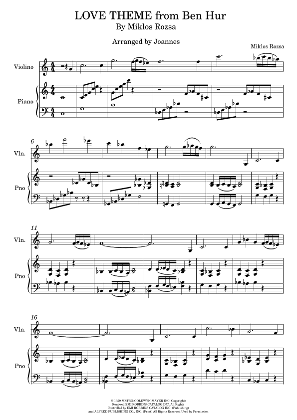 Main Title (from "ben Hur") (arr. Joannes)