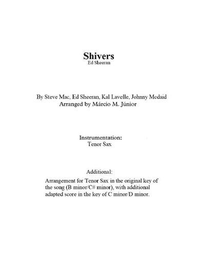 Shivers (arr. Márcio Moreira Júnior)