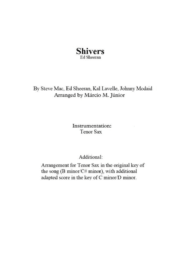 Shivers (arr. Márcio Moreira Júnior)