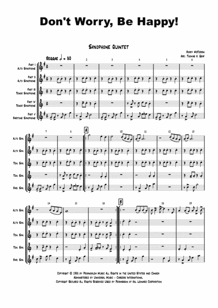 Don't Worry, Be Happy (arr. Thomas H. Graf)