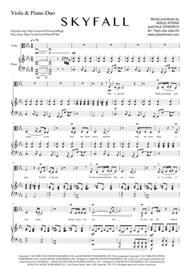 Skyfall (arr. JULIA OH MUSIC | Julia Yeon-Joo Oh)