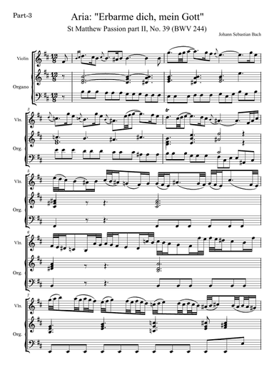 Erbarme dich mein Gott (arr. JT)